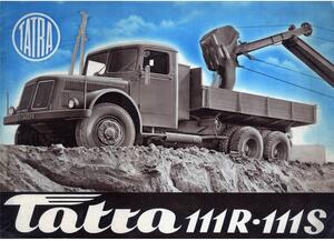 Tatra 111R-111S - ceduľa 29cm x 20cm Plechová tabuľa