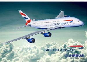 Lietadlo Britisch Airways Airbus - ceduľa 29cm x 20cm Plechová tabuľa