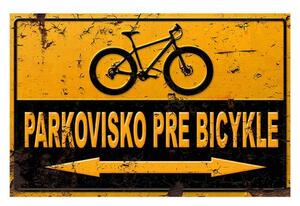 Parkovisko pre bicykle - ceduľa 30cm x 20cm Plechová tabuľa
