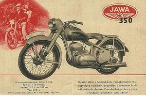Jawa motocykel 350 - ceduľa 30cm x 20cm Plechová tabuľa