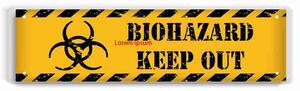 Ceduľa Biohazard Keep Out 40cm x 10cm Plechová tabuľa