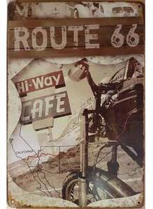 Ceduľa Route 66 Vintage style 30cm x 20cm Plechová tabuľa