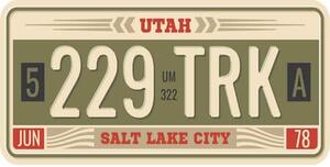 Ceduľa USA značky - Utah 30,5cm x 15,5cm Plechová tabuľa
