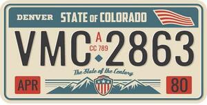 Ceduľa USA značky - Colorado 30,5cm x 15,5cm Plechová tabuľa