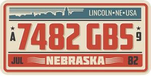 Ceduľa USA značky - Lincoln Nebraska 30,5cm x 15,5cm Plechová tabuľa
