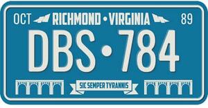 Ceduľa USA značky - Virginia 30,5cm x 15,5cm Plechová tabuľa
