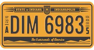 Ceduľa USA značky - Indianapolis 30,5cm x 15,5cm Plechová tabuľa