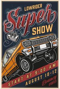 Ceduľa Racing - Super Show Vintage style 30cm x 20cm Plechová tabuľa