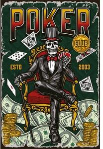Ceduľa Casino - Poker Vintage style 30cm x 20cm Plechová tabuľa