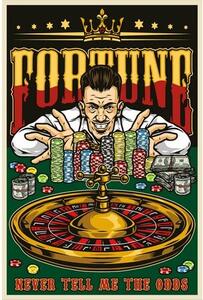 Ceduľa Casino - Fortune Vintage style 30cm x 20cm Plechová tabuľa