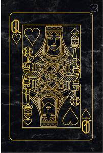 Ceduľa The Queen Card Vintage style 30cm x 20cm Plechová tabuľa