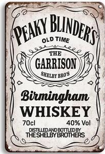 Ceduľa Peaky Blinders Whiskey Vintage style 30cm x 20cm Plechová tabuľa