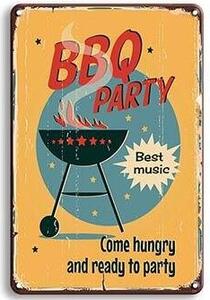 Ceduľa BBQ Party Vintage style 30cm x 20cm Plechová tabuľa