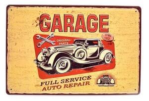 Ceduľa Garage Vintage style 30cm x 20cm Plechová tabuľa
