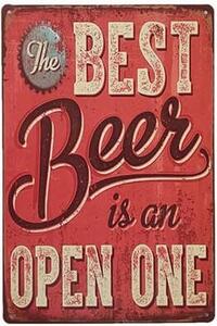 Ceduľa Best Beer Open One 40 x 30 cm Plechová tabuľa