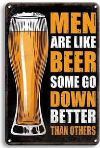 Ceduľa Men Are Like Beer Vintage style 30cm x 20cm Plechová tabuľa