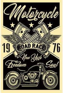 Ceduľa Motorcycle New York Vintage style 30cm x 20cm Plechová tabuľa