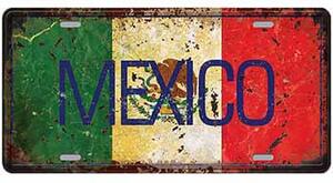 Ceduľa Mexico 30,5cm x 15,5cm Plechová tabuľa