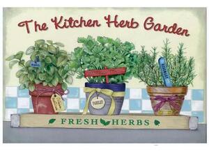 Ceduľa The Kitchen Herb Garden Vintage style 30cm x 20cm Plechová tabuľa