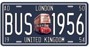 Ceduľa značka London Bus 30,5cm x 15,5cm Plechová tabuľa