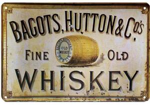 Ceduľa Bagots Hutton Whiskey 30cm x 20cm Plechová tabuľa
