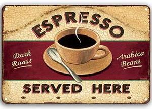 Ceduľa Espresso 30cm x 20cm Plechová tabuľa