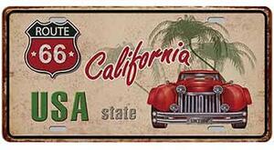 Ceduľa značka Route 66 California USA 30,5cm x 15,5cm Plechová tabuľa