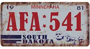 Ceduľa značka Minnehaha South Dakota 30,5cm x 15,5cm Plechová tabuľa