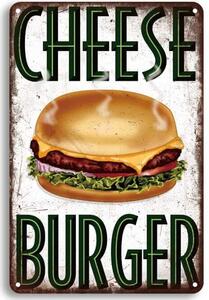 Ceduľa Cheese Burger 30cm x 20cm Plechová tabuľa