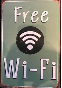 Ceduľa Free Wi-Fi 30cm x 20cm Plechová tabuľa