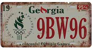 Ceduľa značka Georgia 30,5cm x 15,5cm Plechová tabuľa