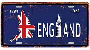 Ceduľa značka England 30,5cm x 15,5cm Plechová tabuľa