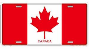 Ceduľa značka Canada 30,5cm x 15,5cm Plechová tabuľa