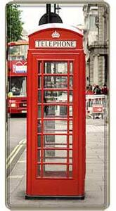 Ceduľa značka Londýn telefónna búdka 30,5cm x 15,5cm Plechová tabuľa
