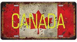 Ceduľa značka Canada 30,5cm x 15,5cm Plechová tabuľa