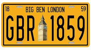 Ceduľa značka Big Ben London 30,5cm x 15,5cm Plechová tabuľa