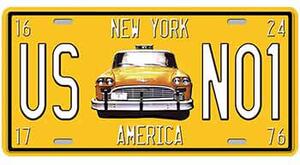 Ceduľa značka New York America 30,5cm x 15,5cm Plechová tabuľa