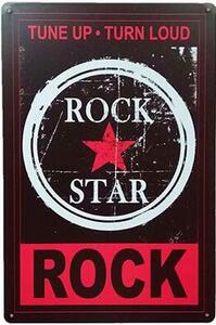 Ceduľa Rock Star 30cm x 20cm Plechová tabuľa