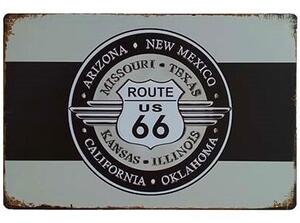Ceduľa Route US 66 30cm x 20cm Plechová tabuľa