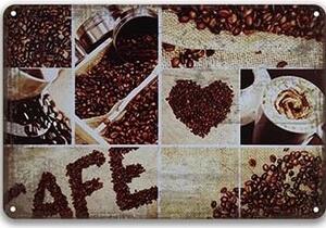 Ceduľa Coffee 30cm x 20cm Plechová tabuľa
