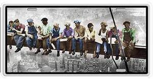 Ceduľa značka robotníci na lešení 30,5cm x 15,5cm Plechová tabuľa