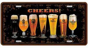 Ceduľa značka Cheers pivo 2 30,5cm x 15,5cm Plechová tabuľa