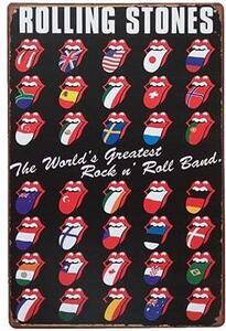 Ceduľa Rolling Stones 30cm x 20cm Plechová tabuľa