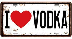 Ceduľa značka I love Vodka