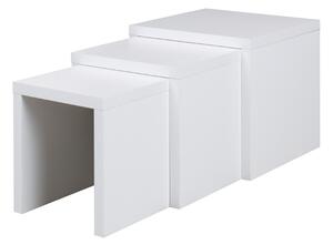 Set konferenčných stolíkov BASEL Farba: biely mat