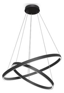 Maytoni MOD058PL-L74B3K - LED Luster na lanku RIM LED/88W/230V pr. 80 cm čierna
