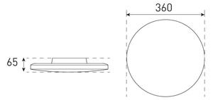 LED stmievateľné stropné svietidlo VARIO NOVA LED/13/18W/230V pr. 36 cm IP44 bie