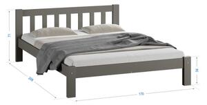 Manželská posteľ OFELIA sivá | 160 x 200 cm