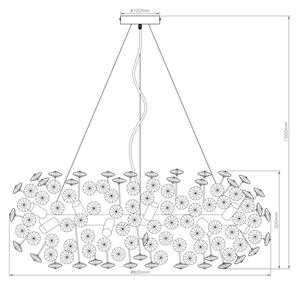 Globo 64135H3C - LED krištáľový luster na lankách KATRINA 20xG9/3,5W/230V