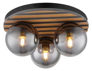 Globo 54343-3 - Stropné svietidlo PARSONS 3xE27/40W/230V priemer 39 cm hnedá/dymová